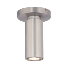 Load image into Gallery viewer, Caliber Outdoor LED Flush Mount Ceiling Light in Brushed Aluminum.
