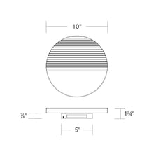 Load image into Gallery viewer, Crescent LED Wall Light - line drawing.
