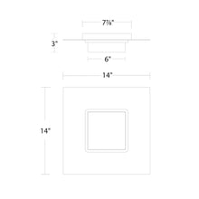 Load image into Gallery viewer, Double Decker LED Flush Mount Ceiling Light - line drawing.

