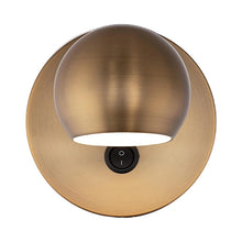 Load image into Gallery viewer, Duplex LED Bed Wall Light in Aged Brass (1-Light).
