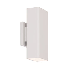 Load image into Gallery viewer, Edgey Outdoor LED Wall Light in White.
