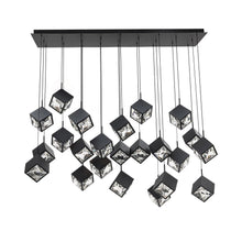 Load image into Gallery viewer, Ice Cube LED Linear Multi Pendant Light in Black (23-Light).
