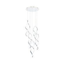 Load image into Gallery viewer, Interlace LED Chandelier in Chrome/Round (5-Light).
