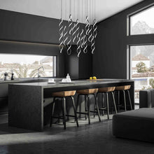 Load image into Gallery viewer, Interlace LED Chandelier in kitchen.
