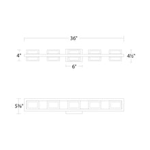 Load image into Gallery viewer, Interlok LED Bath Wall Light - line drawing.
