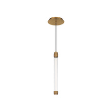Load image into Gallery viewer, Jedi LED Mini Pendant Light in Aged Brass (15-Inch).
