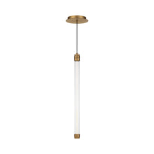 Load image into Gallery viewer, Jedi LED Mini Pendant Light in Aged Brass (22-Inch).
