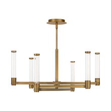 Load image into Gallery viewer, Jedi LED Pendant Light in Aged Brass (27-Inch).
