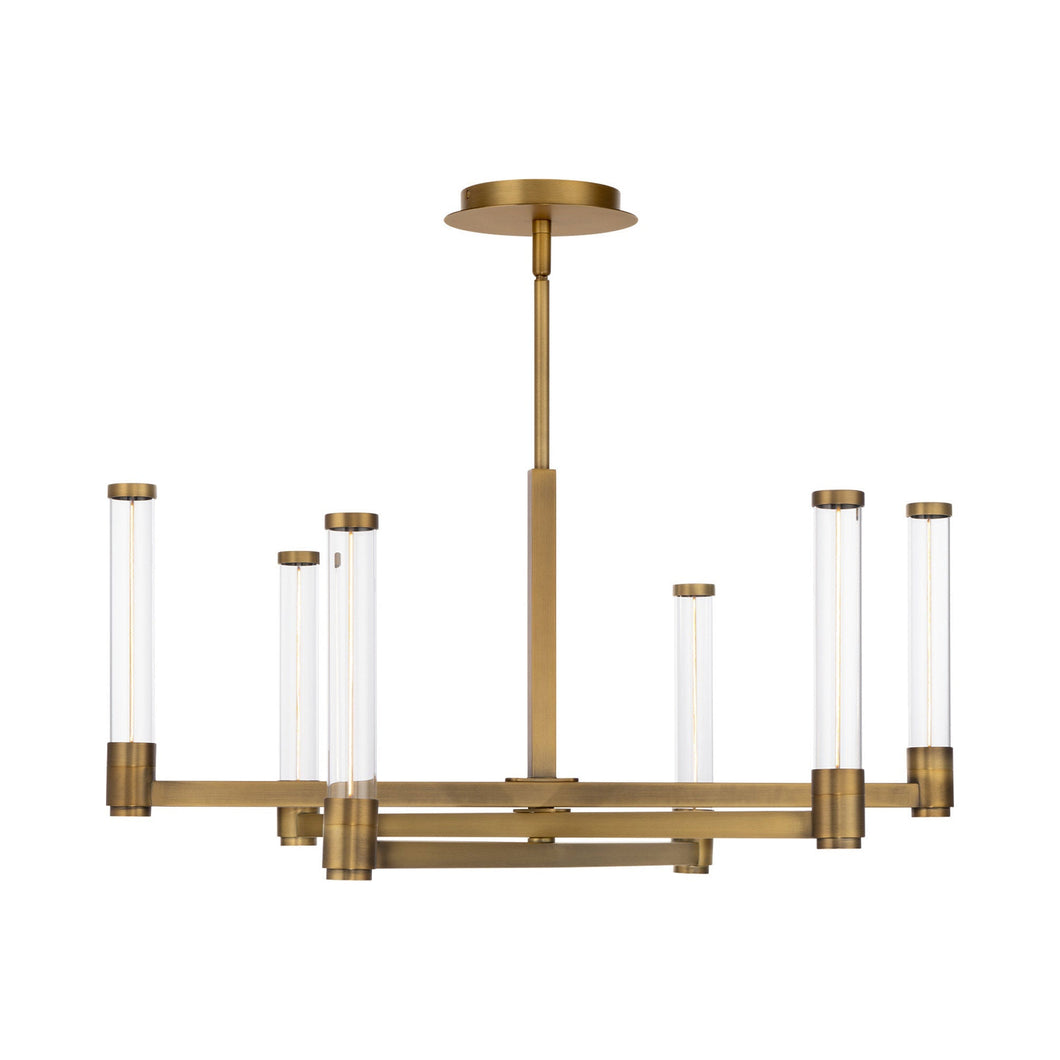 Jedi LED Pendant Light in Aged Brass (27-Inch).