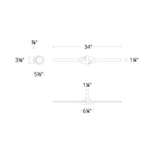 Load image into Gallery viewer, Loophole LED Vanity Wall Light - line drawing.
