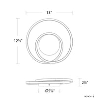 Load image into Gallery viewer, Marques LED Wall Light - line drawing.
