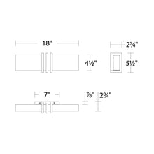 Load image into Gallery viewer, Minibar LED Vanity Wall Light - line drawing.

