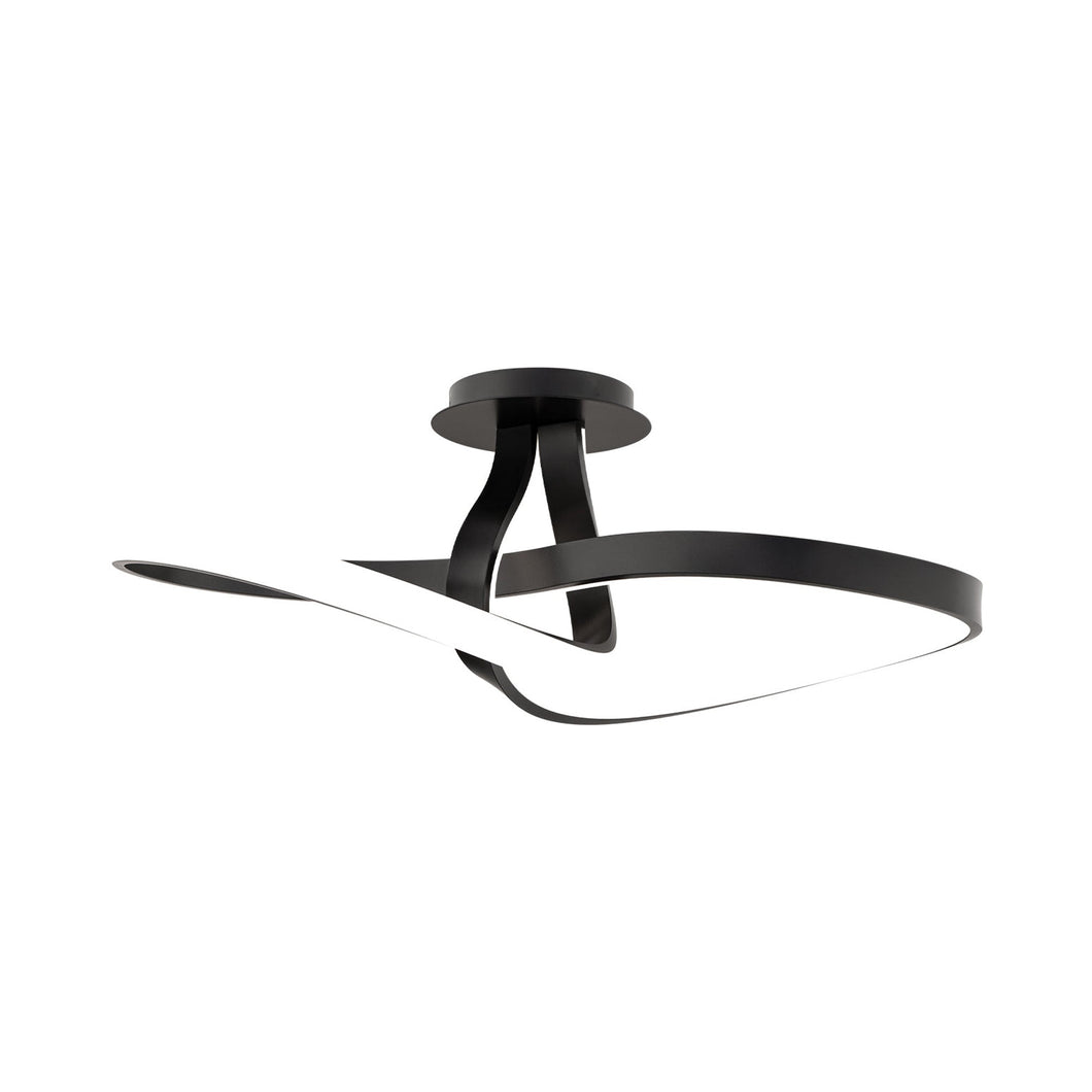 Mobius LED Flush Mount Ceiling Light in Black.