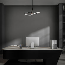 Load image into Gallery viewer, Mobius LED Pendant Light in office.
