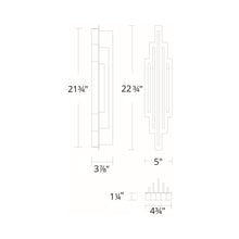 Load image into Gallery viewer, Nouveau LED Wall Light - line drawing.
