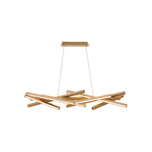 Load image into Gallery viewer, Parallax LED Chandelier in Aged Brass (Small).
