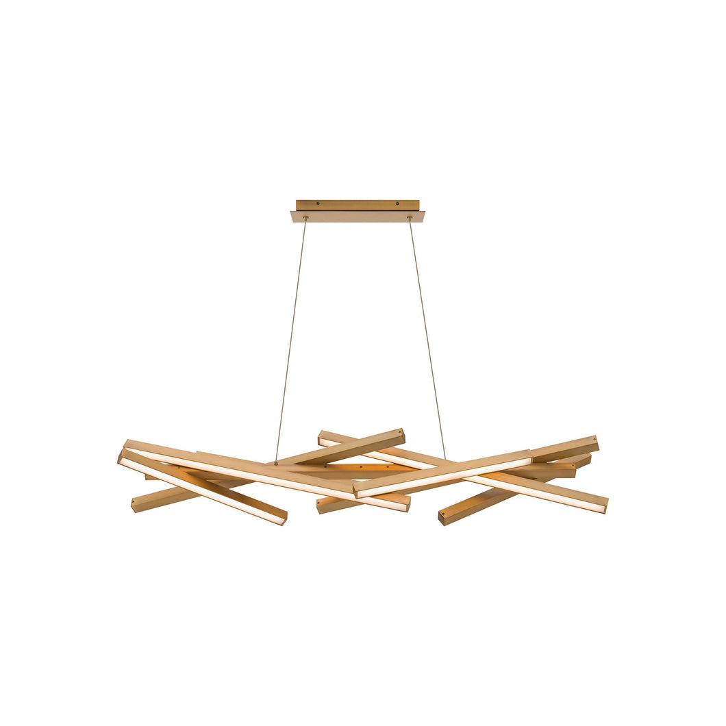 Parallax LED Chandelier in Aged Brass (Small).