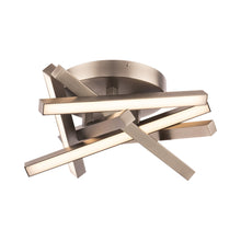 Load image into Gallery viewer, PARALLAX LED Flush Mount Ceiling Light in Brushed Nickel.
