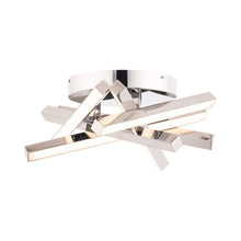 Load image into Gallery viewer, PARALLAX LED Flush Mount Ceiling Light in Chrome.
