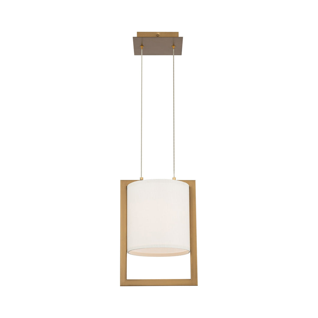 Park Avenue LED Mini Pendant Light in Aged Brass (12-Inch).