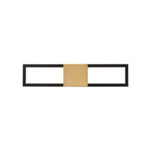 Load image into Gallery viewer, Peekaboo LED Bath Wall Light in Black/Aged Brass (22-Inch).
