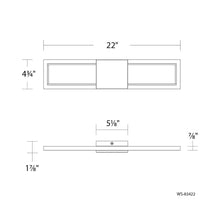Load image into Gallery viewer, Peekaboo LED Bath Wall Light - line drawing.
