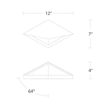 Load image into Gallery viewer, Pique Outdoor LED Wall Light - line drawing.
