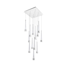 Load image into Gallery viewer, Quill Square LED Multi Pendant Light in Chrome (13-Light).
