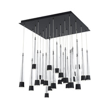 Load image into Gallery viewer, Quill Square LED Multi Pendant Light in Black (25-Light).
