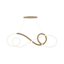 Load image into Gallery viewer, Solo LED Pendant Light in Aged Brass (48-Inch).
