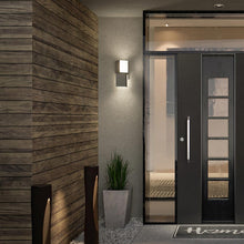 Load image into Gallery viewer, Vaiation Outdoor LED Wall Light in Outside Area.
