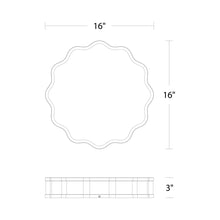 Load image into Gallery viewer, Vaughan LED Flush Mount Ceiling Light - line drawing.

