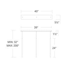 Load image into Gallery viewer, Viggo LED Linear Multi Pendant Light - line drawing.
