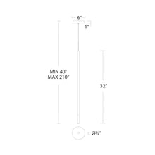 Load image into Gallery viewer, Viggo LED Mini Pendant Light - line drawing.
