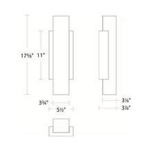 Load image into Gallery viewer, Volga LED Wall Light - line drawing.
