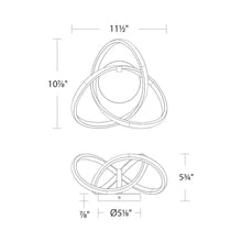Load image into Gallery viewer, Vornado LED Wall Light - line drawing.

