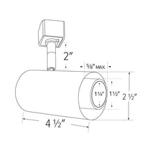 Load image into Gallery viewer, 2-Inch Sylo LED Track Head with Koto Focus Module - line drawing.
