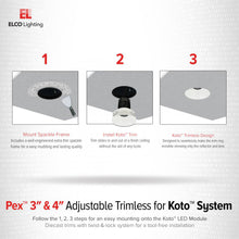 Load image into Gallery viewer, 3&quot; Square Trimless Spackle Frame in Detail.

