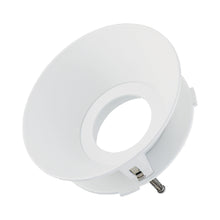 Load image into Gallery viewer, 4&quot; Round Trimless Spackle Frame in Detail.
