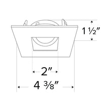 Load image into Gallery viewer, Pex™ 3&quot; Square Adjustable Pinhole - line drawing.

