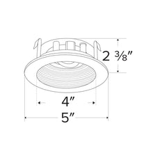 Load image into Gallery viewer, Pex™ 4&quot; Round Adjustable Phenolic Baffle - line drawing.
