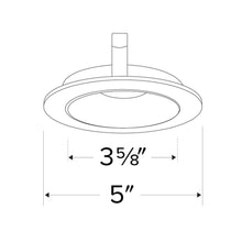 Load image into Gallery viewer, Pex™ 4&quot; Round Shallow Reflector - line drawing.

