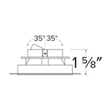 Load image into Gallery viewer, Pex™ 4&quot; Round Trimless Adjustable Baffle Trim - line drawing.
