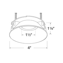 Load image into Gallery viewer, Pex™ 4&quot; Round Trimless Smooth Reflector Trim - line drawing.
