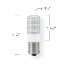 Load image into Gallery viewer, Emeryallen Amber Single Contact Bayonet Base 12V Mini LED Bulb - line drawing.
