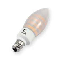 Load image into Gallery viewer, Emeryallen Candelabra Base 120V Candle Mini LED Bulb in Detail.
