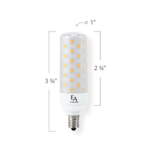 Load image into Gallery viewer, Emeryallen Candelabra Base 120V Mini LED Bulb - line drawing.

