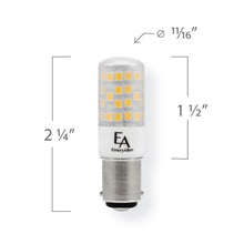 Load image into Gallery viewer, Emeryallen Double Contact Bayonet Base 120V Mini LED Bulb - line drawing.
