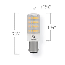 Load image into Gallery viewer, Emeryallen Double Contact Bayonet Base 120V Mini LED Bulb - line drawing.
