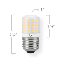 Load image into Gallery viewer, Emeryallen E26 Squatty Base 120V Mini LED Bulb - line drawing.
